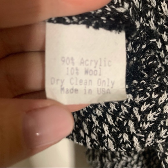 Otis & Maclain Native Black & White Wool Knit Blend Jacket - Picture 4 of 11